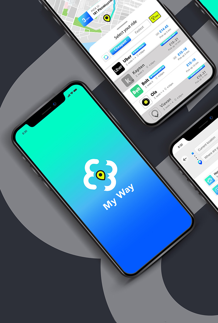 Graphic Design - My Way ride-sharing app