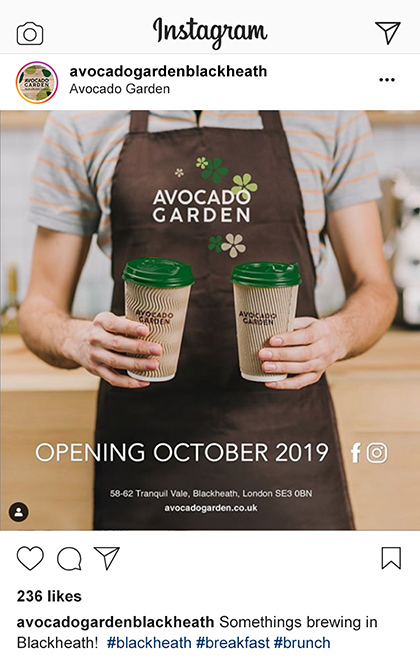 Social Media - Avocado Garden - Instagram post
