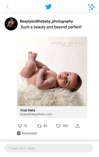 Social Media - Beauty and the Baby - Twitter post