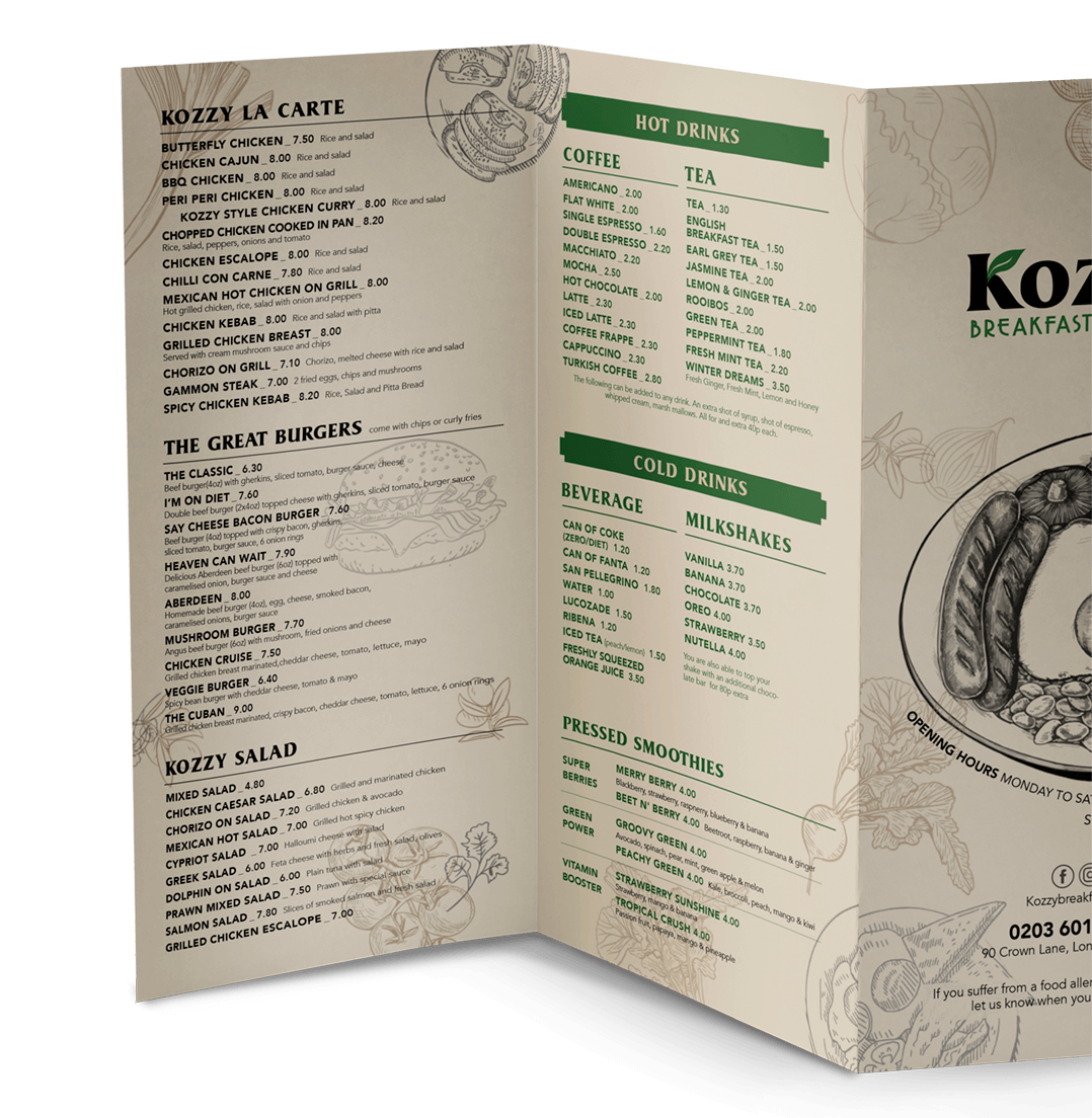 Print - Sushi Zento Take-Away Menu 2